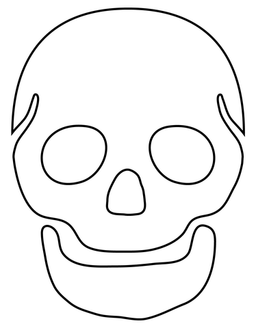 Dibujo de emoji calavera para colorear dibujos para colorear imprimir gratis