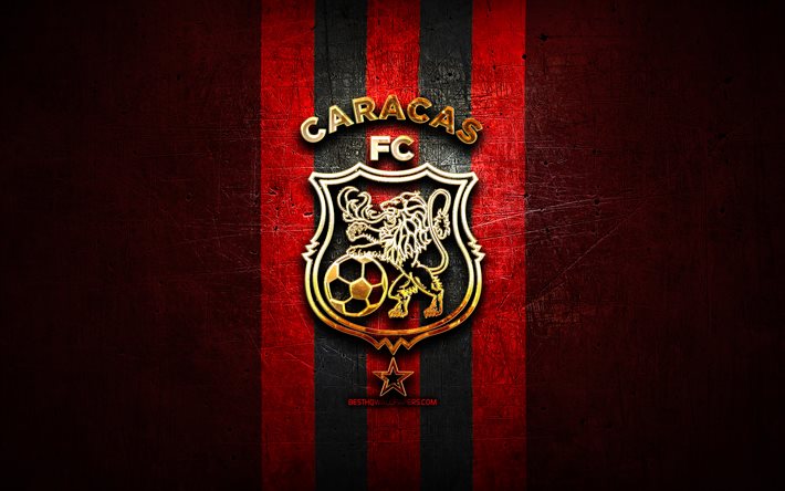 Download wallpapers caracas fc golden logo la liga futve red metal background football venezuelan football club caracas fc logo soccer venezuelan primera division fc caracas for desktop free pictures for desktop free