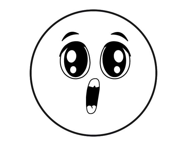 Smiley surprise coloring page