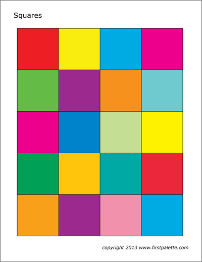 Squares free printable templates coloring pages