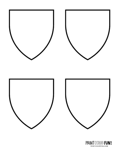 Coat of arms template pages discover medieval magic with these blank shields to color craft at