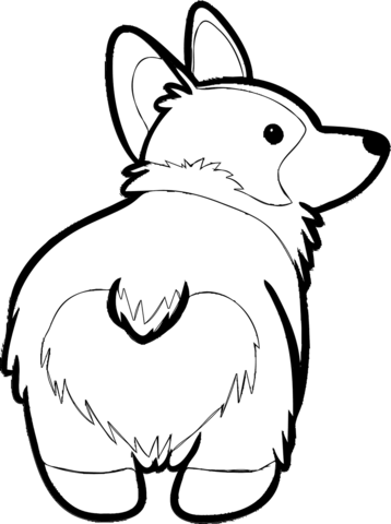 Welsh corgi coloring page free printable coloring pages