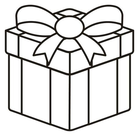 Wrapped gift coloring page free printable coloring pages