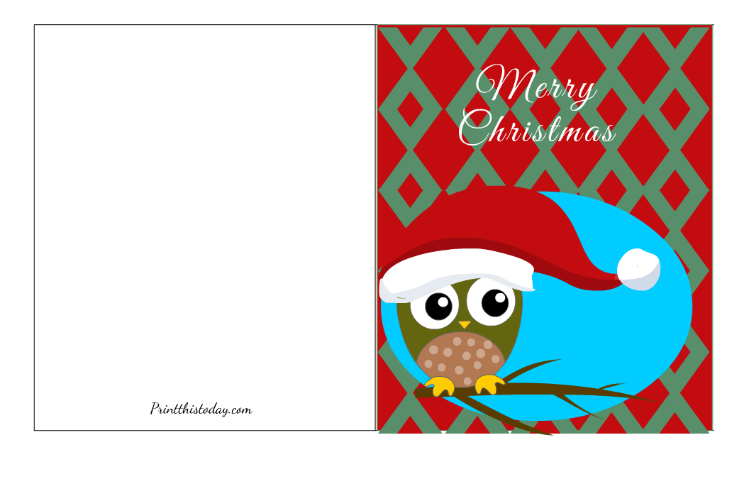 Free printable cute merry christmas cards