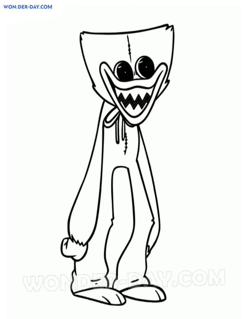 Huggy wuggy coloring pages printable coloring pages â