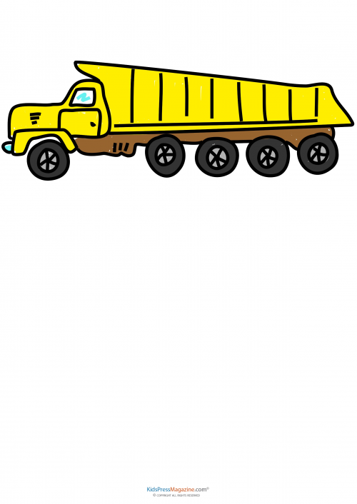 Learn to draw â construction equipment dump truck