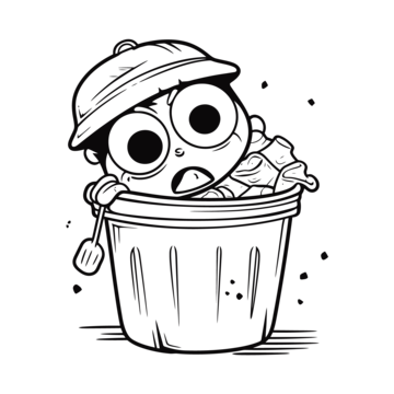 Garbage coloring page png transparent images free download vector files