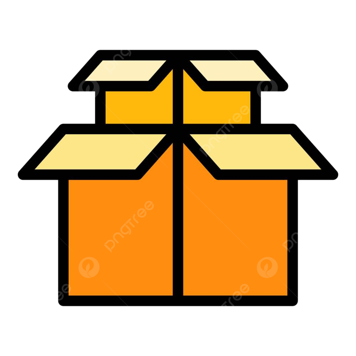 Cargo box vector art png cargo box icon color flat template empty design png image for free download