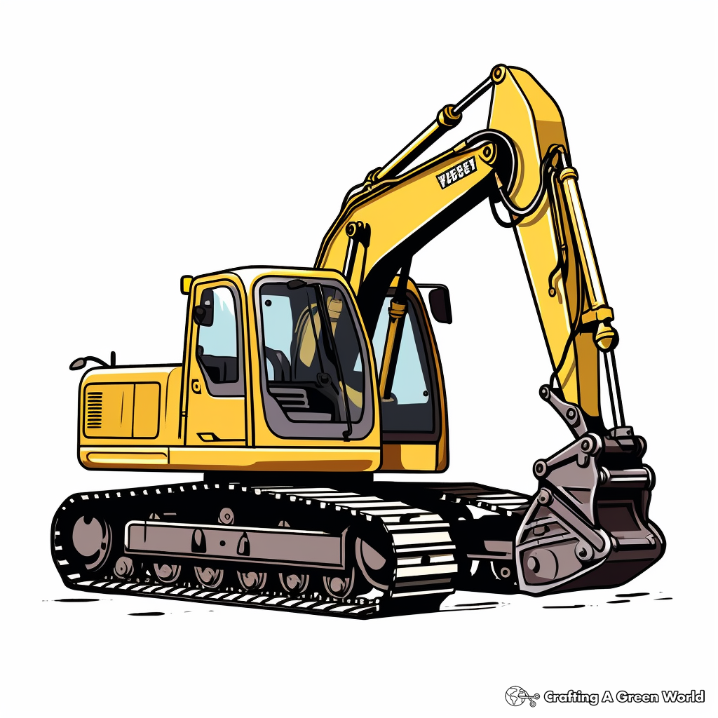 Excavator coloring pages