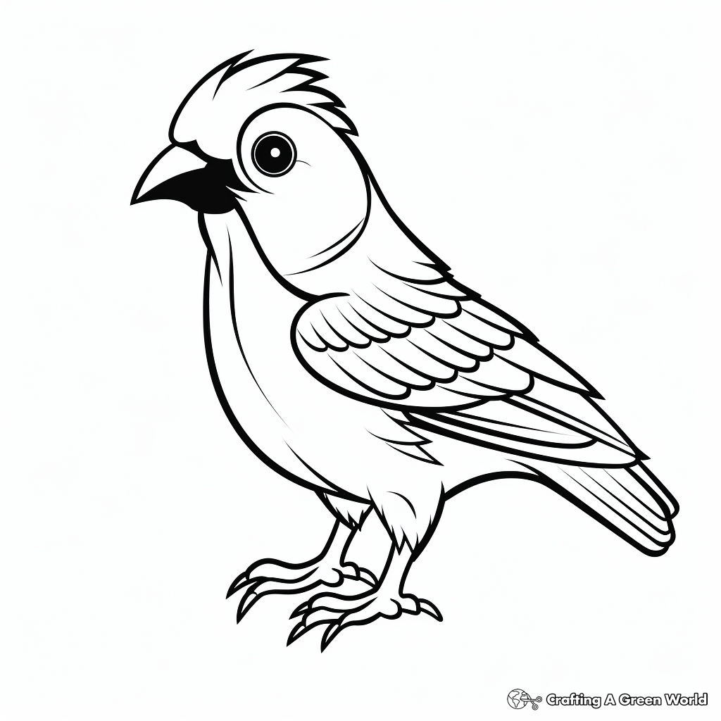 Cardinal coloring pages