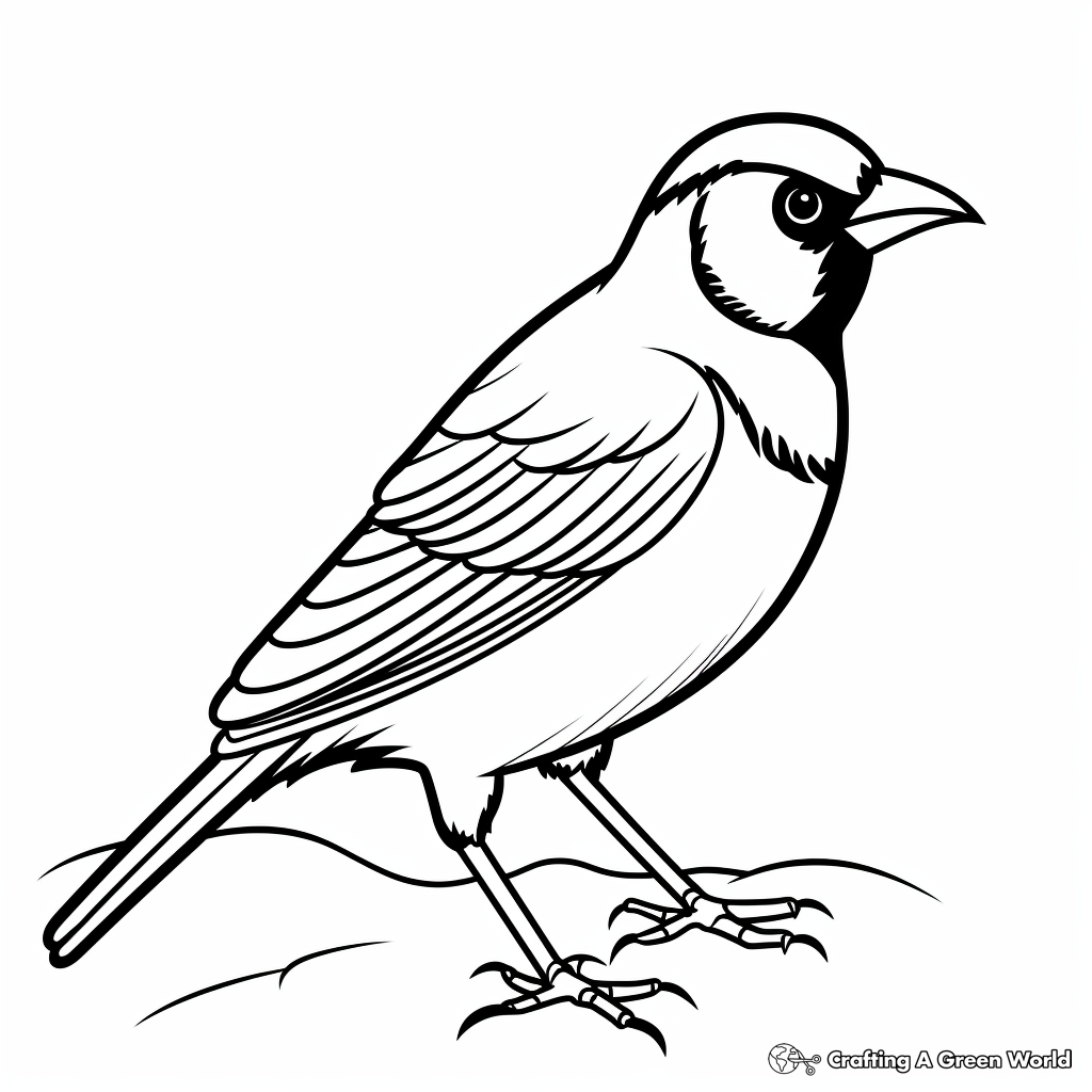 Cardinal coloring pages