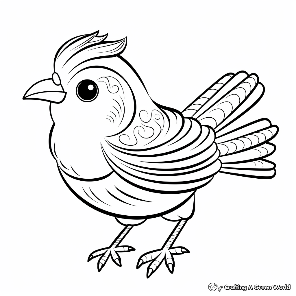 Cute bird coloring pages