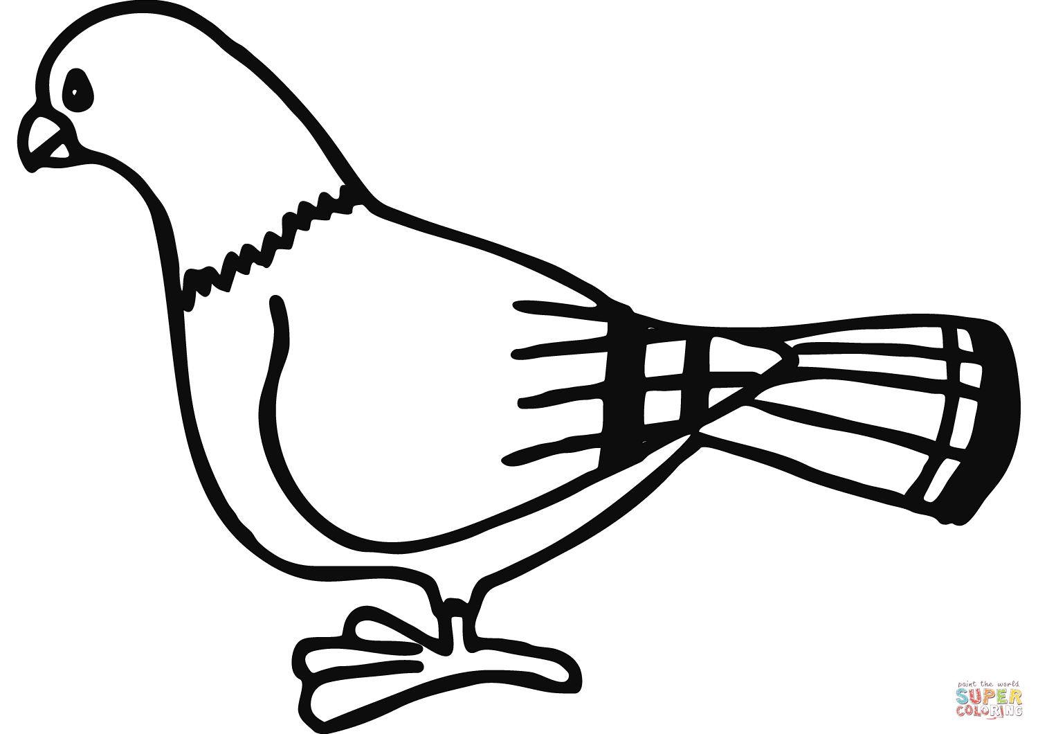 Pigeon coloring page free printable coloring pages