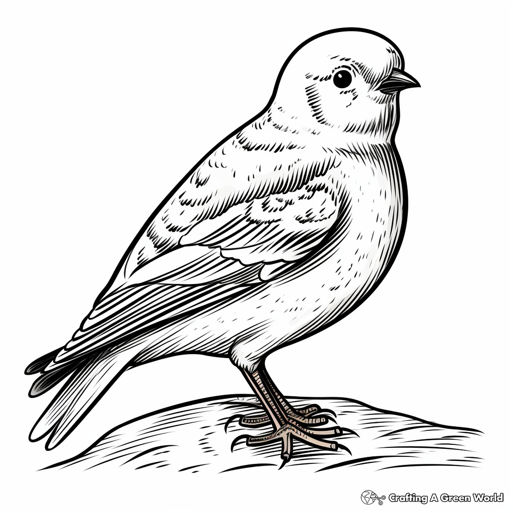 Winter birds coloring pages