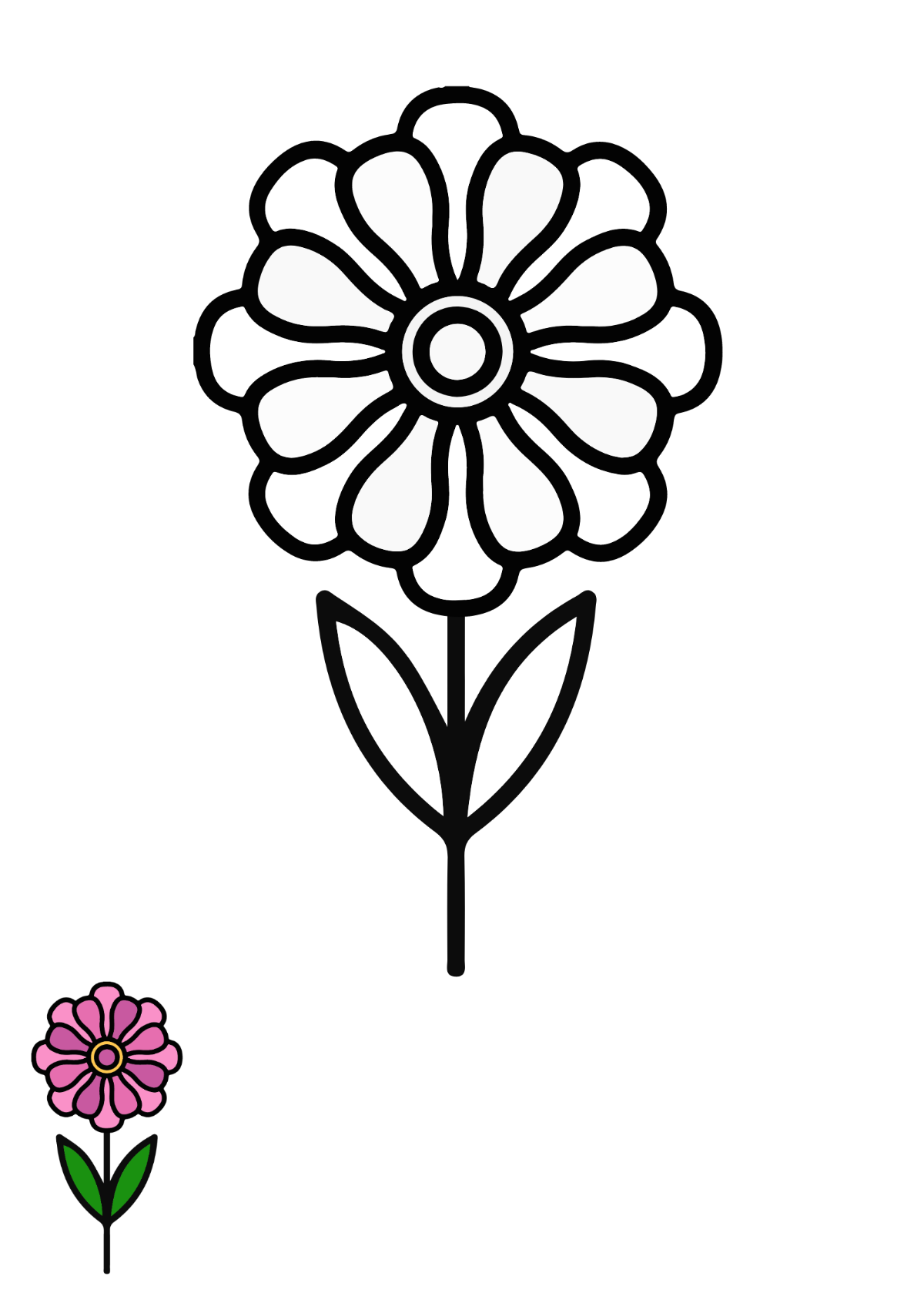 Free flower coloring page s examples