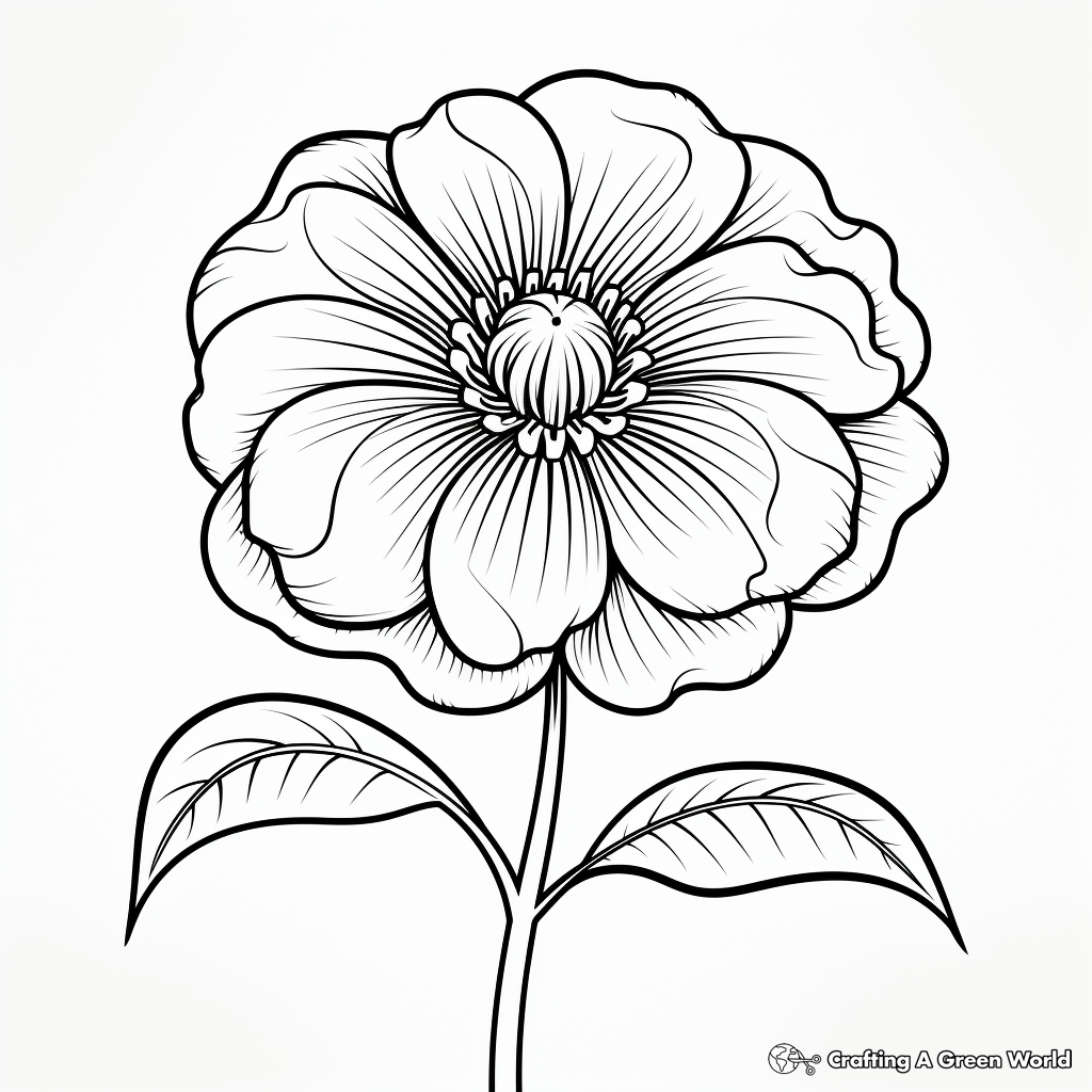 Parts of a flower coloring pages