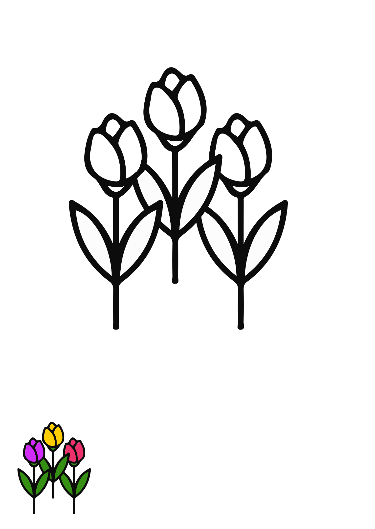 Free flower coloring page s examples