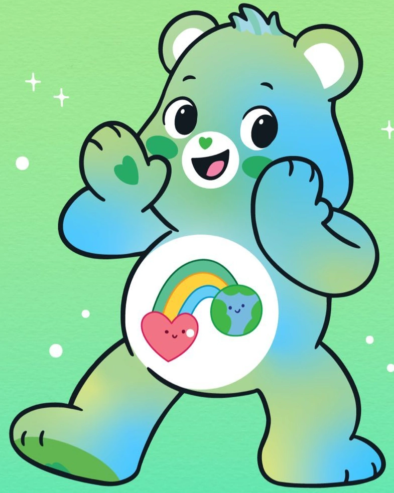 I care bear is a care bear who was created as a plush by basic fun in to celebrate earth day i care bear has pale bluegreen fâ care bear