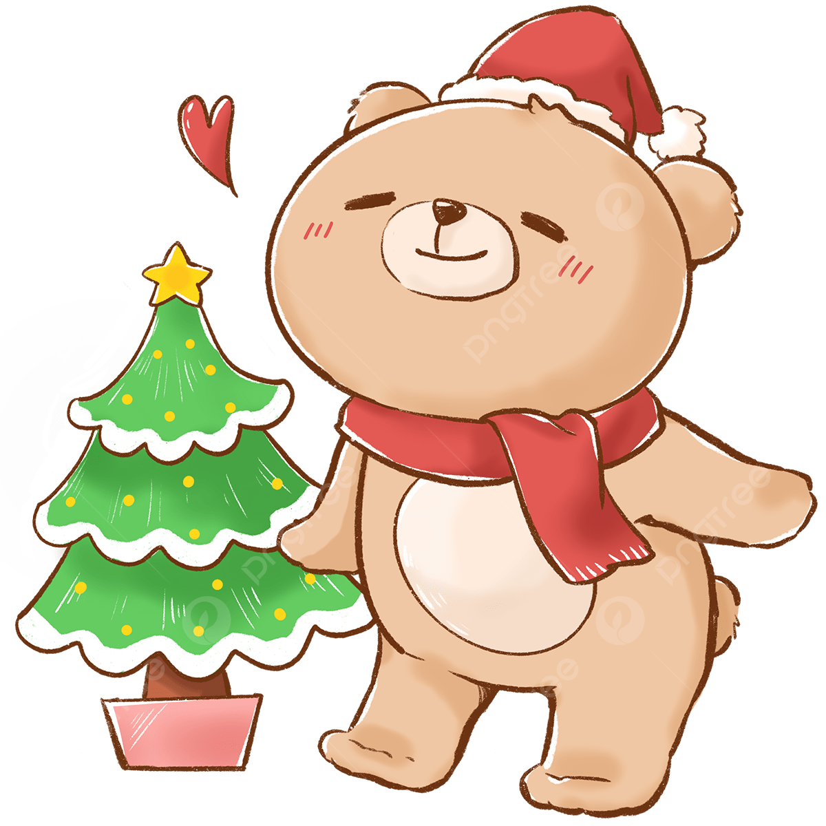 Christmas bear png transparent images free download vector files