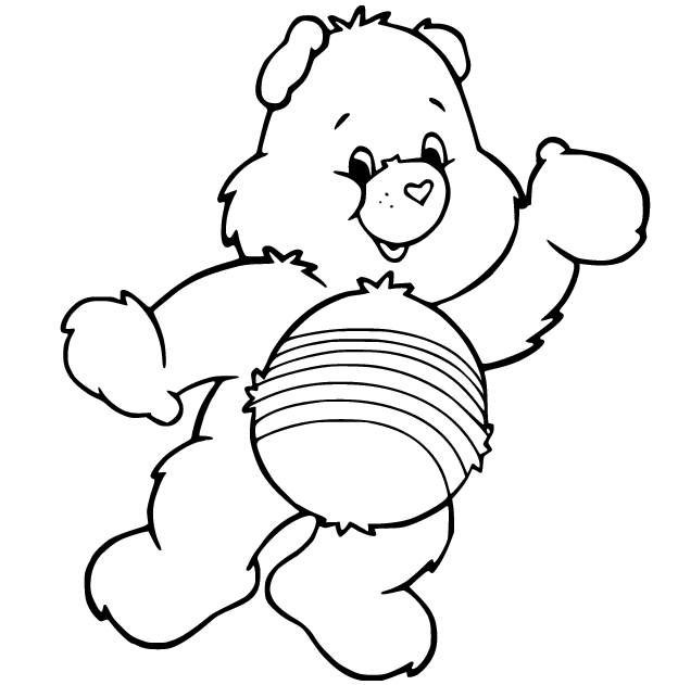 Cheer bear coloring page