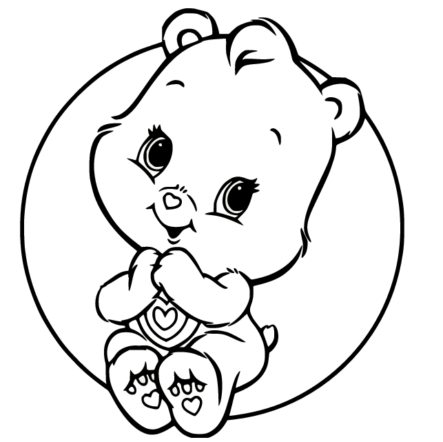 Little wonderheart bear coloring page