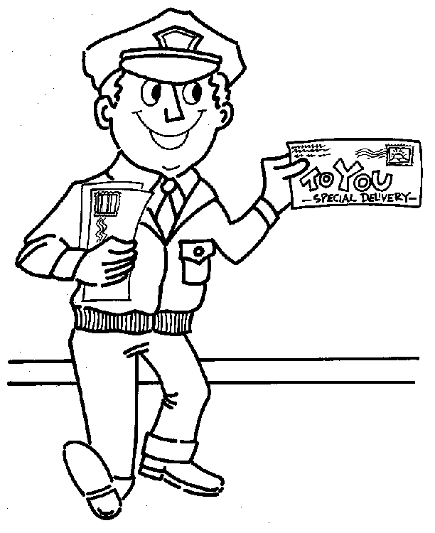 Coloring page postman jobs â printable coloring pages