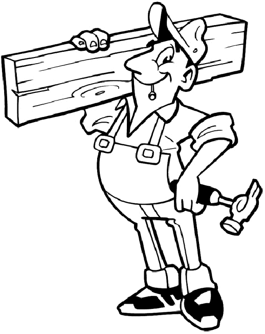 Carpenter coloring pages