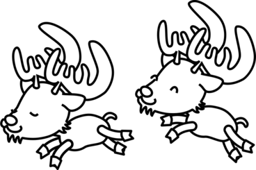 Caribou coloring page vector for free download