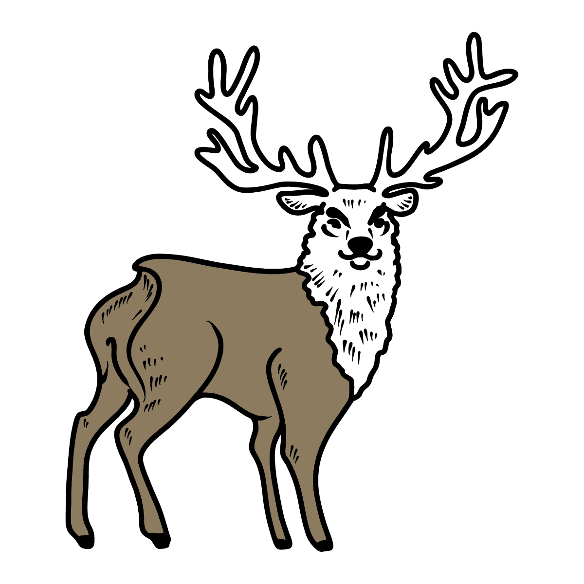 Deer coloring page â color online for free