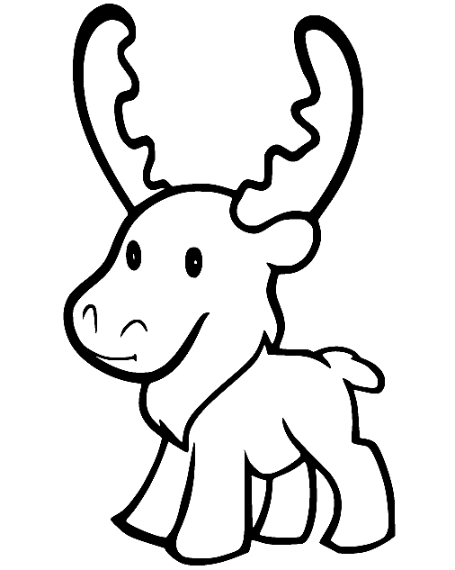 Moose coloring pages