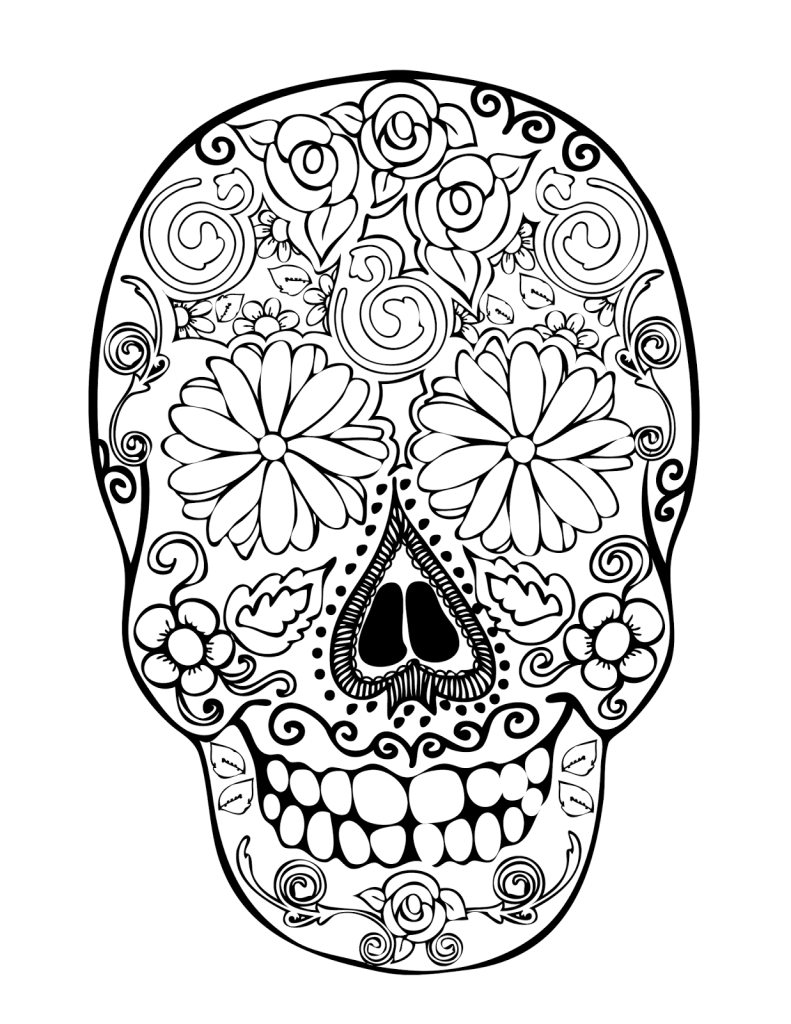 Dibujos de calaveras para colorear