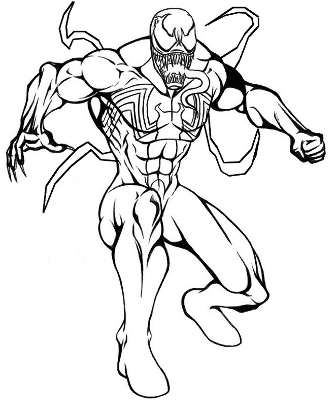 Free printable carnage coloring page