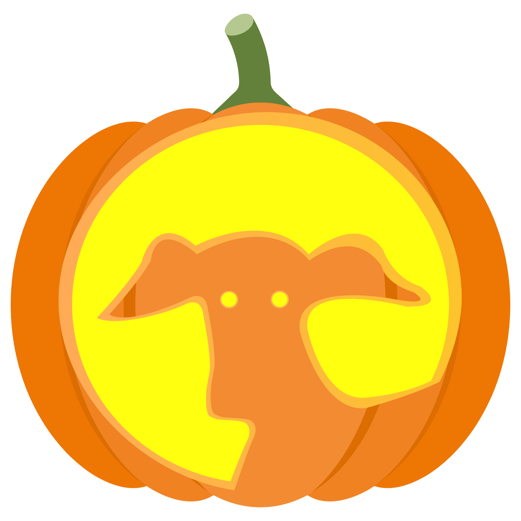 Easy dog pumpkin stencil free printable papercraft templates