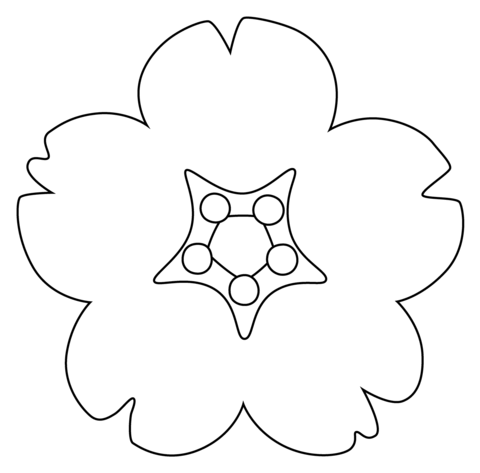 Cherry blossom emoji coloring page free printable coloring pages