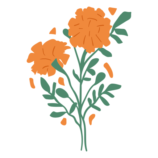 Carnation flower color stroke png svg design for t