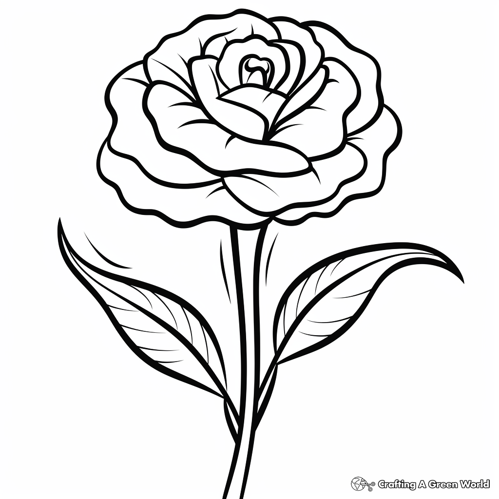 Easy flower coloring pages