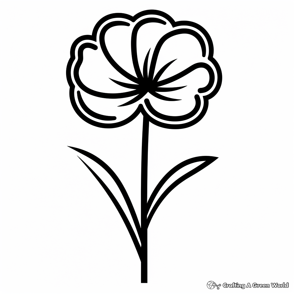 Easy flower coloring pages