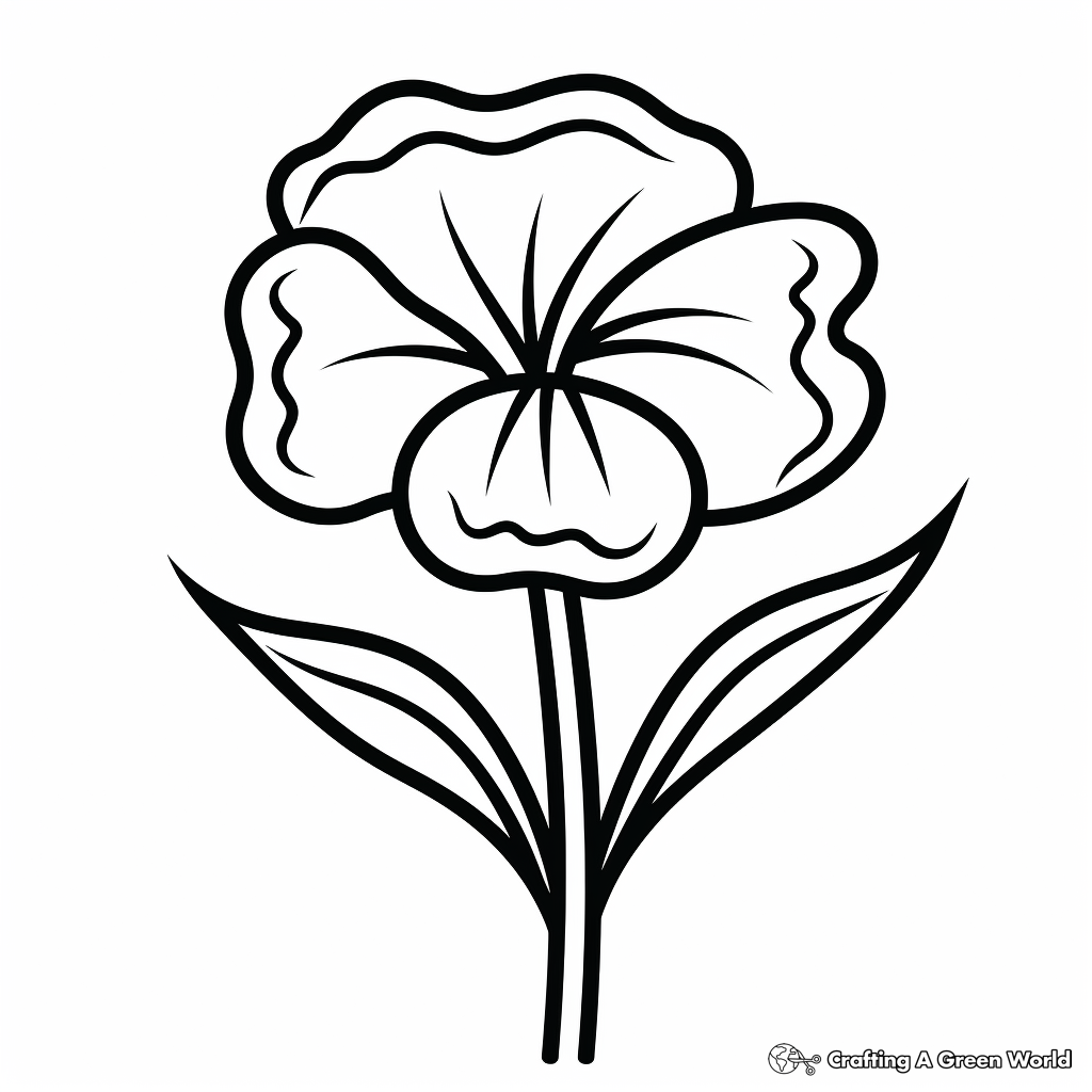 Easy flower coloring pages