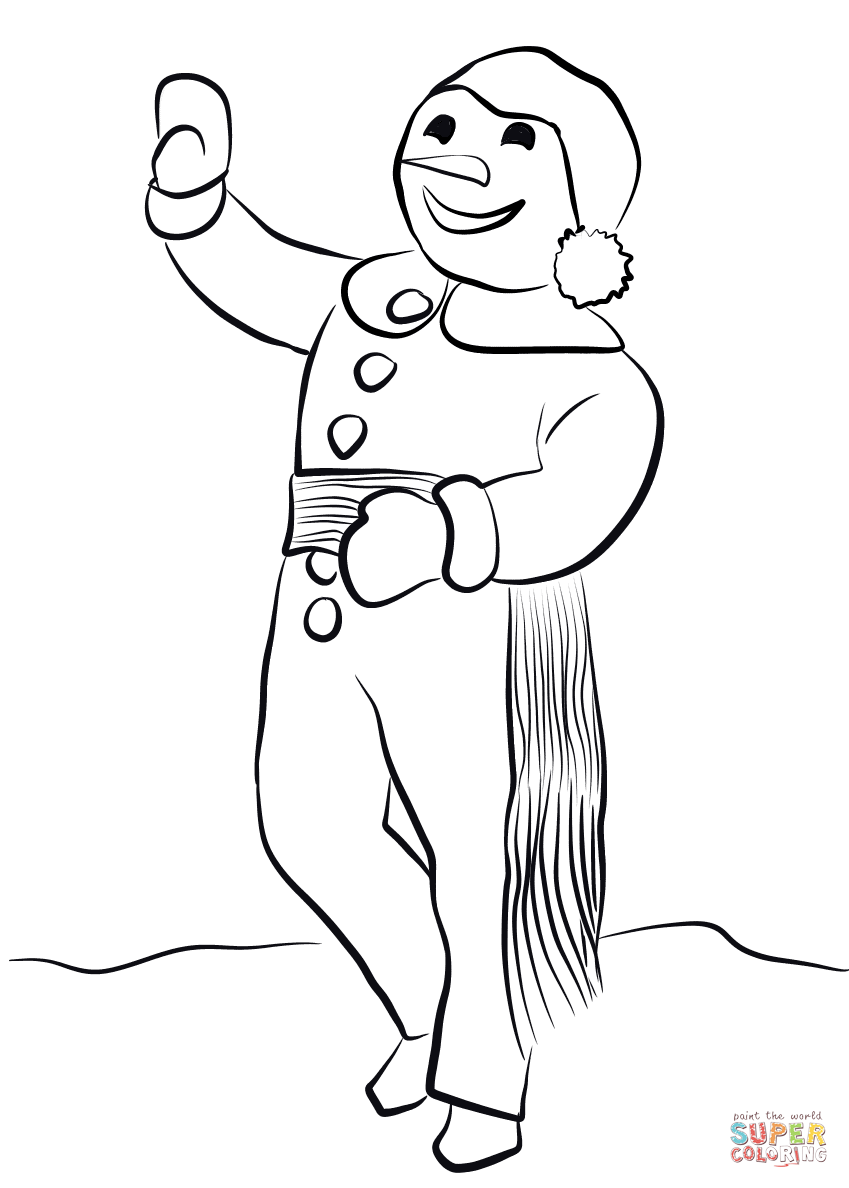 Quebec carnaval bonhomme coloring page free printable coloring pages