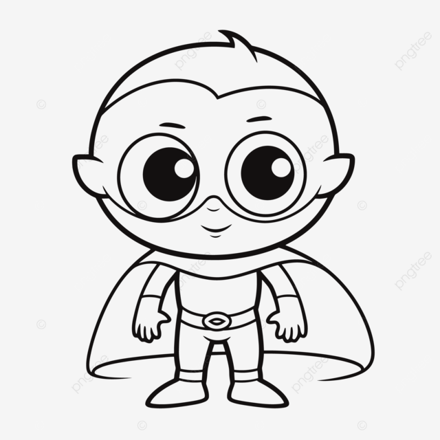 The little boy dressed in a superhero cape and shirt color pages outline sketch drawing vector dress drawing wing drawing superhero drawing png and vector with transparent background for free download