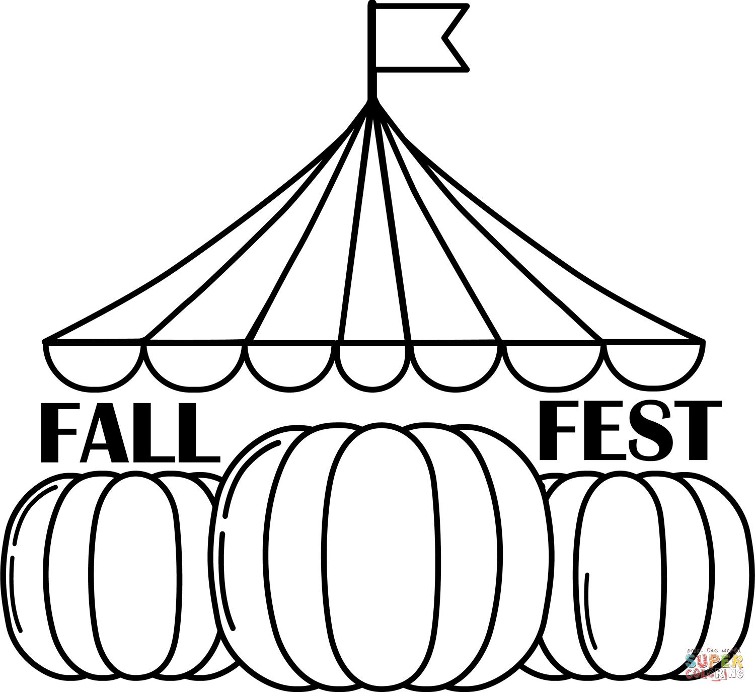 Fall festival coloring page free printable coloring pages