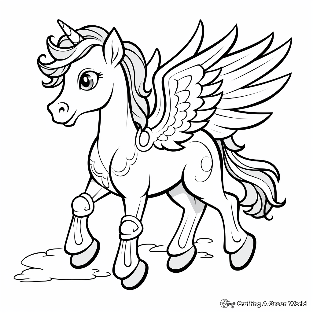 Cartoon horse coloring pages