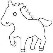 Baby horses coloring pages free printable pictures