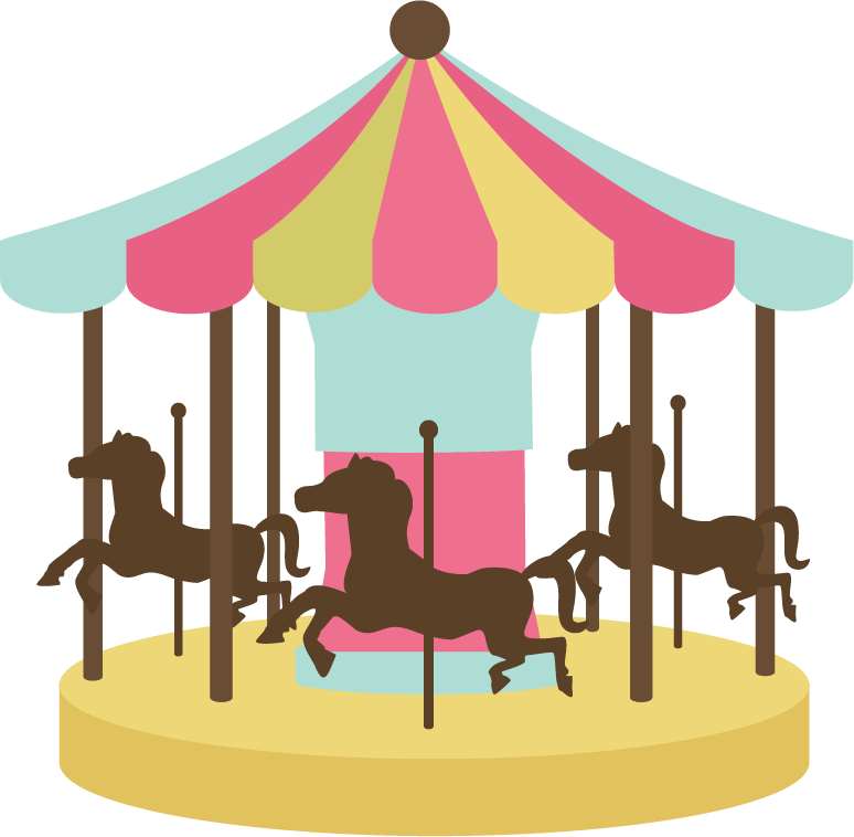 Carousel clip art amusement park