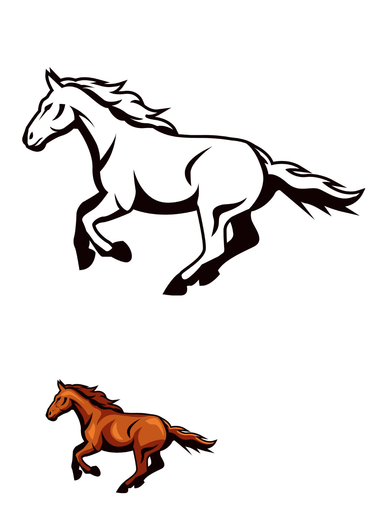 Free horse coloring