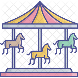 Horse carousel icons