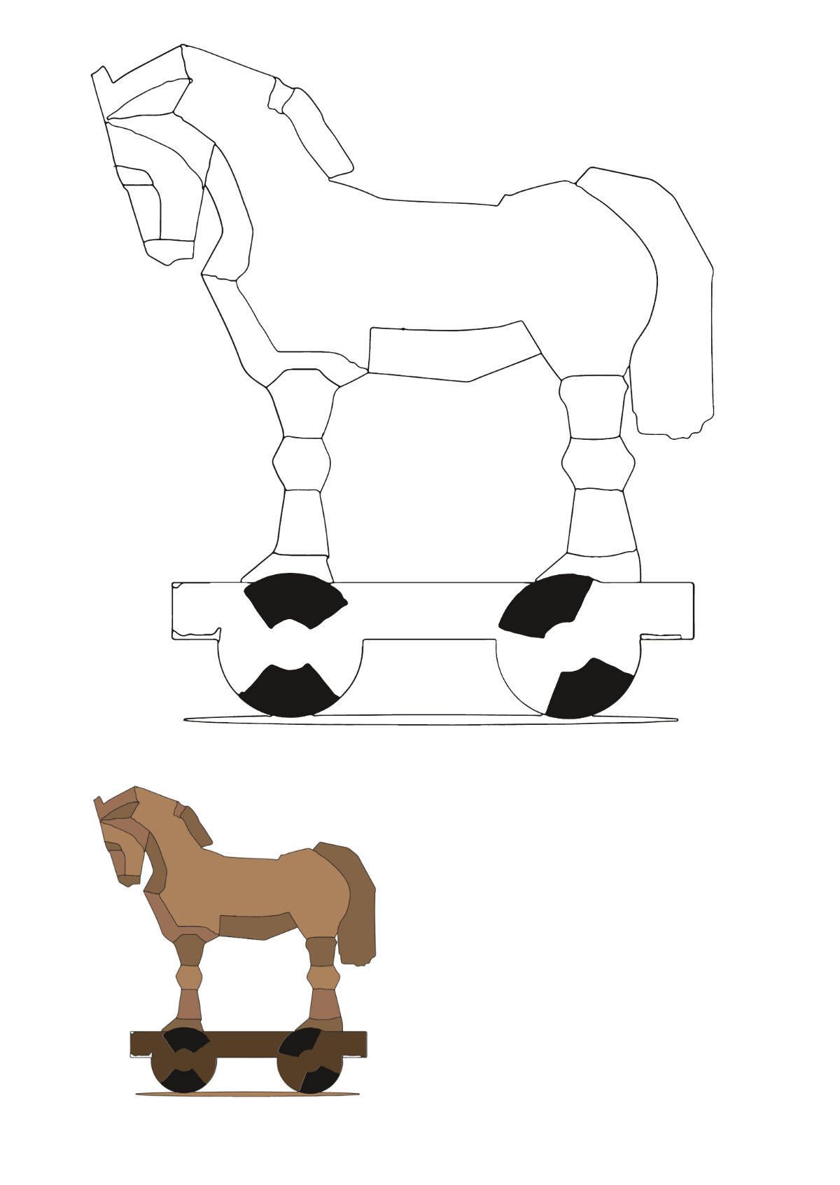 Free horse coloring