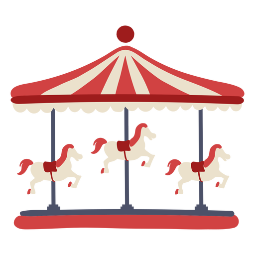 Carnival carousel color png svg design for t