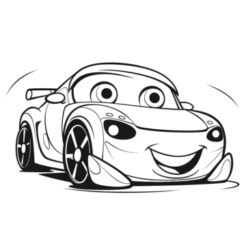 Coche para colorear png vector psd e clipart para dcarga gratuita