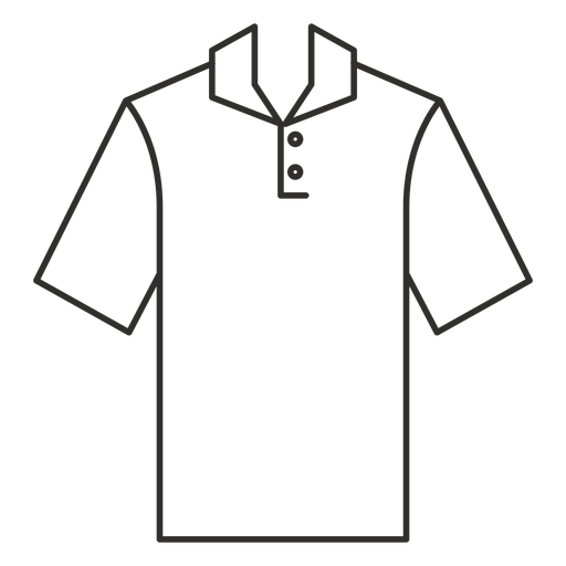 Diseão png y svg de icono de trazo de camiseta de polo henley para camisetas